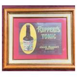 Framed Prohibition-Era Rupperts Tonic Ad