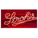 Vintage Strohs Beer Neon Sign 24 Inches