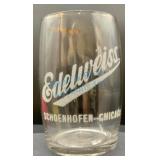 Early Edelweiss Etched Beer Glass