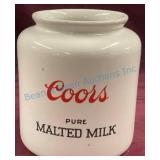 Coors Malted Milk Porcelain Container