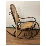 Bentwood Cane Seat and Back Rocking Chair