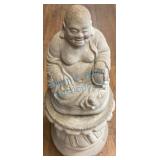 32-Inch Concrete Buddha in Two Pieces