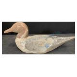 Carved Wooden Duck Decoy With Painted Details