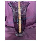 14-Inch Purple Glass Vase