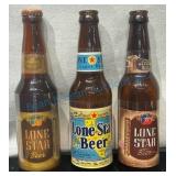 3 Lone Star Beer Bottles, Texas IRTP