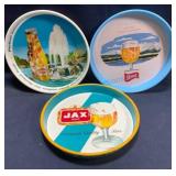 Three Mid-20th Century Beer Trays
