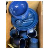 Blue Enamel Tableware
