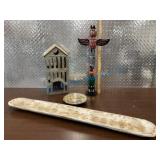 Decorative Items Including Carved Totem