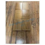 Seven Metal Panels With Letters