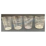 Early Etched Shot Glasses