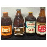 4 Stubby Beer Bottles From New York