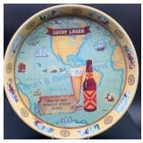 Lucky Lager Metal Serving Tray