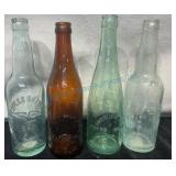 4 Embossed Indiana Brewery Beer Bottles