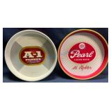 Mid-Century Beer Advertising Tray Pair