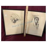 Framed ï¿½Print Pencil Drawings by Kenneth M. Adams