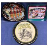 Three Collectible Beer Trays