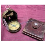 World War II Military Compass with Case