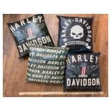 Four Leather-Like Harley-Davidson Pillows