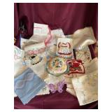 Embroidered Linens and Doilies