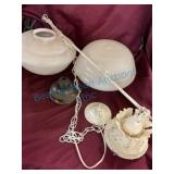 Vintage Hanging Light Fixture Components