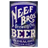 Neef Bros Brewing Co Porcelain Corner Sign