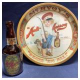 McVoy's Advertising Tray and Blob Top Bottle
