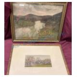 Framed Colorized Photographs: Autumn and Spring