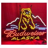 Budweiser Alaska Bear Neon Sign, 24 x 30