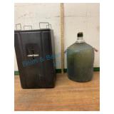 Glass Jug in Wire Mesh with Protective Case
