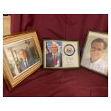 Framed Signed Political Photographs