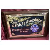 21 x 15 Reverse Painted Pabst Mirror