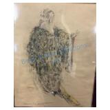 Original Charcoal sketch by Louis Icart
