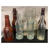 8 Embossed Blatz Beer Bottles