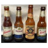 4 Hamm's pony Beer Bottles IRTP label