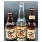 Three Tivoli Pilsner Beer Bottles