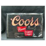 Early Coors Pilsner and Export Lager Sign