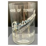 Prohibition-Era Peptomalt Advertising Glass