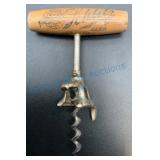 Schlitz Beer Branded Wooden Handle Corkscrew