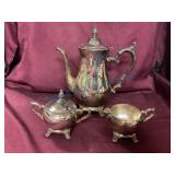 Three-Piece Silver-Plated Tea Set