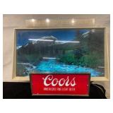 Vintage Coors Lighted River Motion Sign