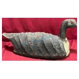 Vintage Wood and Canvas Canada Goose Decoy