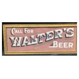 Early Walters Beer Framed Advertisement