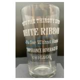 Etched Prohibition-Era Beer Glass