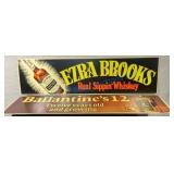Two 48 x 13 Whiskey Advertising Signs