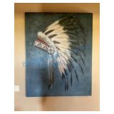 Painting Depicting Native American Headdress
