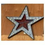 Illuminated Metal Star Wall Fixture