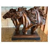 Three Horse Head Sculpture