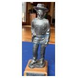 Custer Pewter Sculpture with Wooden Base