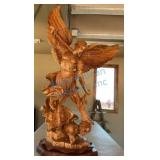 Carved Wooden Archangel Michael Statue