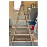 Wooden Ladder-Shelf Display Unit 6ft